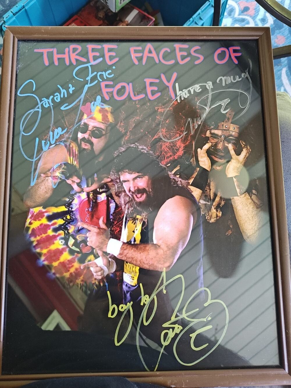 WWE Mick Foley 3 Faces - 11” x 14” AUTOGRAPHED glossy photo